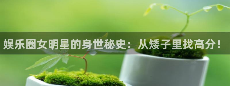 福建旺财28机电股份公司：娱乐圈女明星的身世秘史：从矮子里找高分！